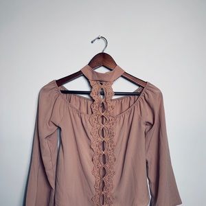 Stunning Neck Lace Blouse